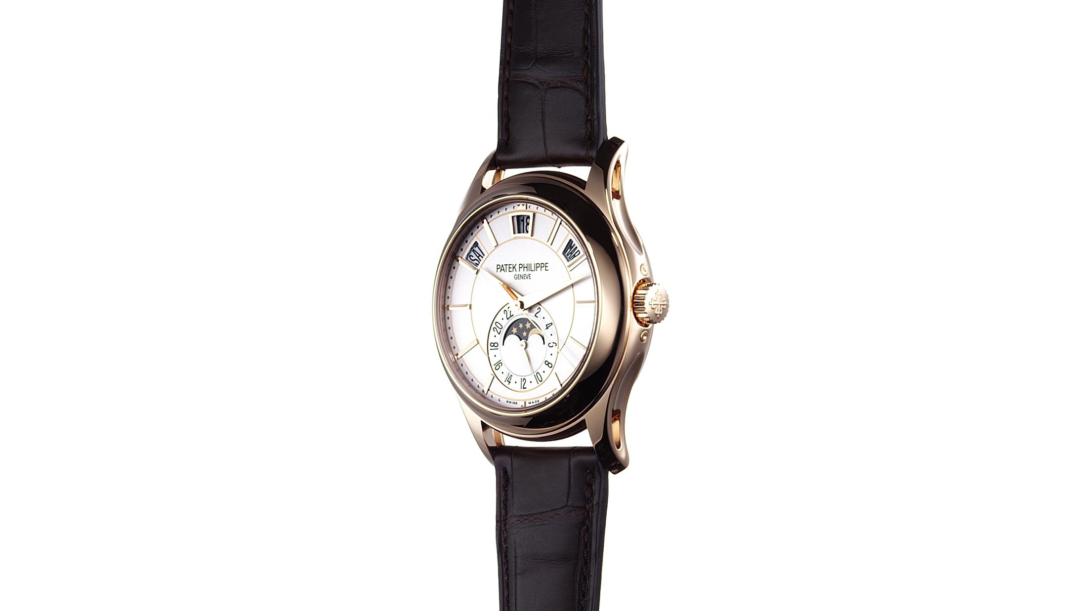 Patek Philippe Annual Calendar Chronograph 18K Rose Gold Men`s Watch Preowned-5960R-012