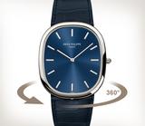 Patek Philippe Golden Ellipse Blue Dial Platinum Watch 5738P 001