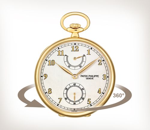 Patek Philippe VTG Calatrava 3569 18k Yellow Gold 35mm Silver Hobnail Watch