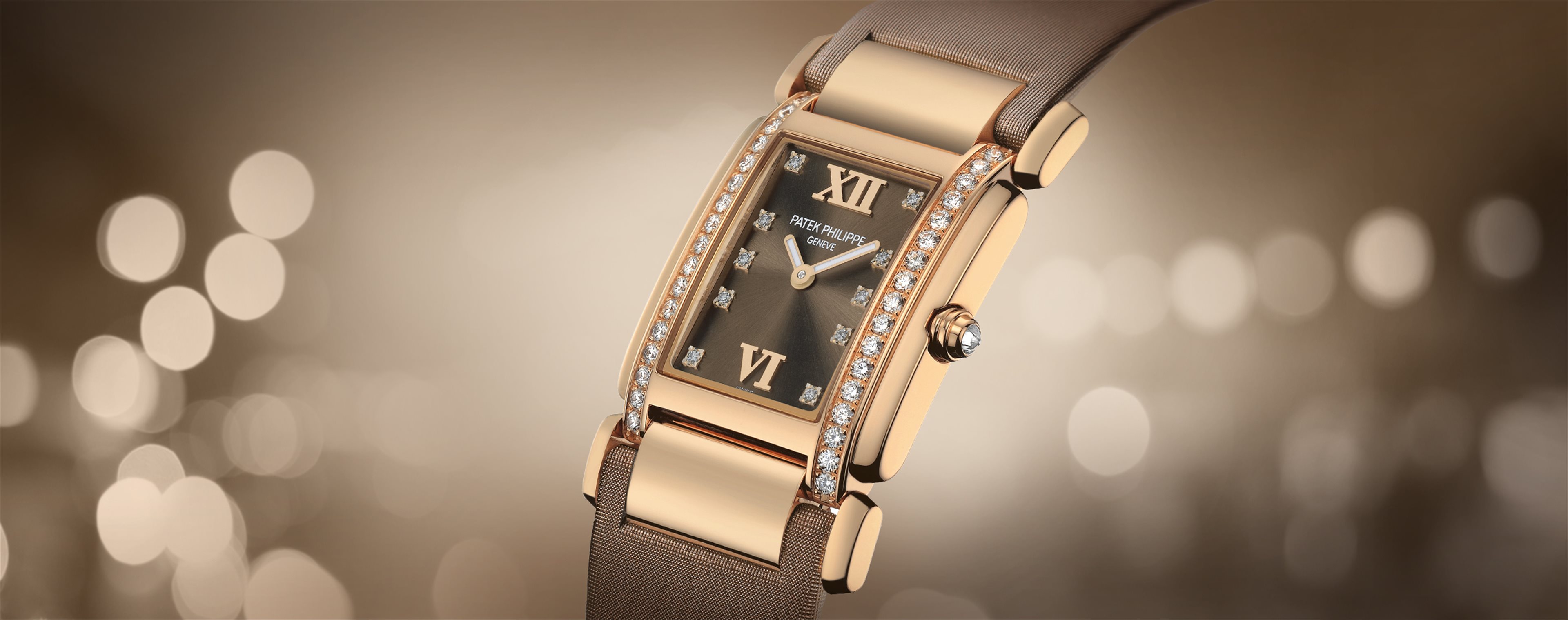 Patek Philippe Tiffany Artistic 18 k Gold with Diamonds Limited Edition Museum Watch