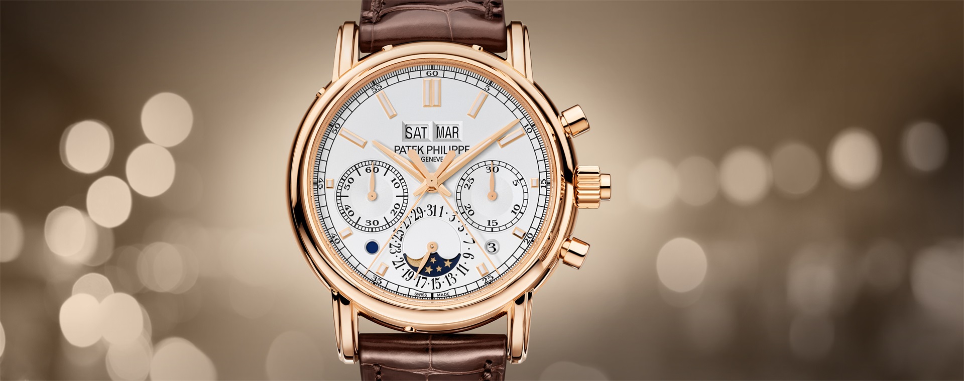 Patek Philippe Annual Calendar Moonphases 5396/1R-010, Strichindizes, 2014, Sehr Gut, Gehäuse Roségold, Band: Roségold