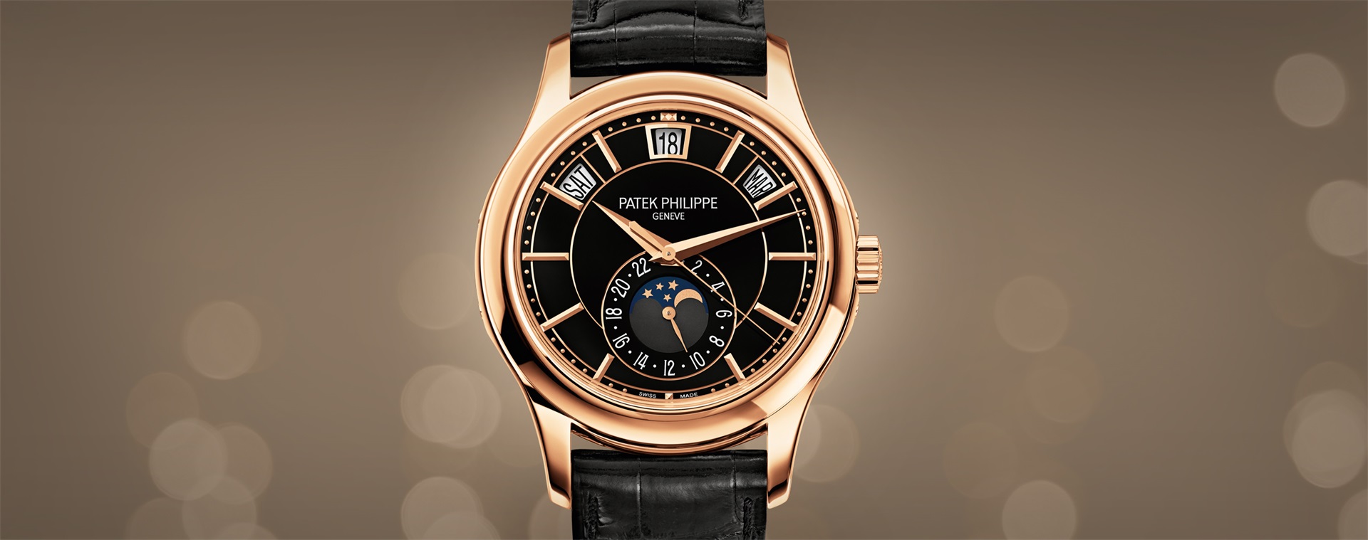 Patek Philippe Perpetual Moonphase, Charcoal Grey Sunburst Dial Platinum 5140P 017