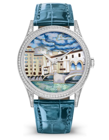 Patek Philippe Редкие ремесла Мод. 5077/100G-031 Белое золото - ВИД СПЕРЕДИ