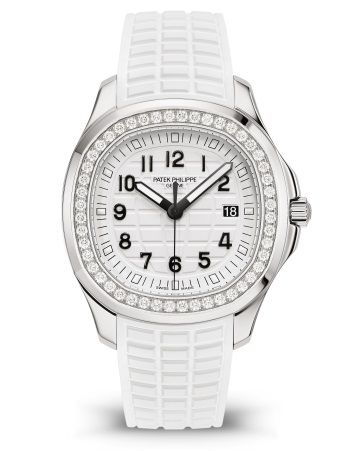 Patek Philippe Aquanaut Steel White Dial Diamond Ladies Watch 5067
