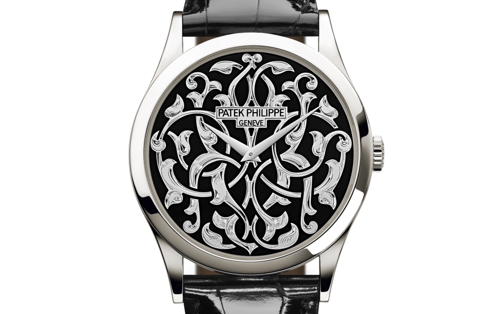 Patek Philippe | Calatrava Engraved Black Dial Platinum 5088/100P-001