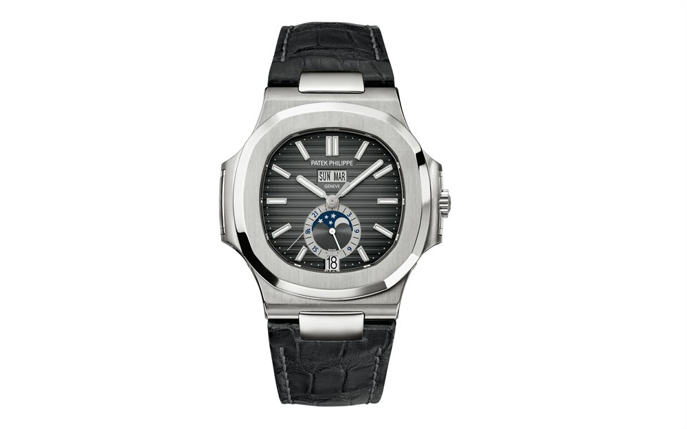 Patek Philippe | Nautilus Black Strap Stainless Steel Watch 5726A-001