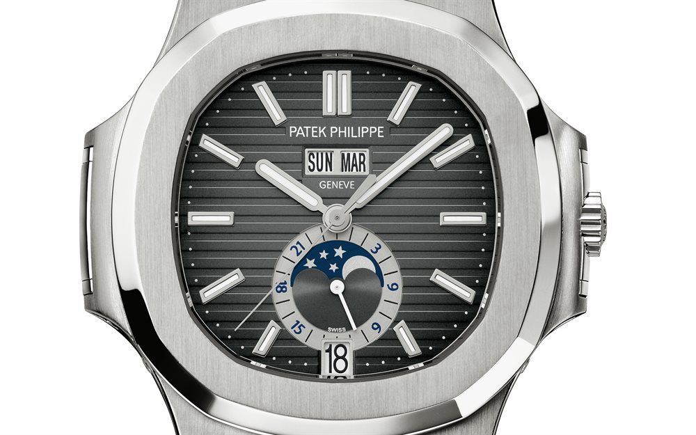 Patek Philippe | Nautilus Black Strap Stainless Steel Watch 5726A-001