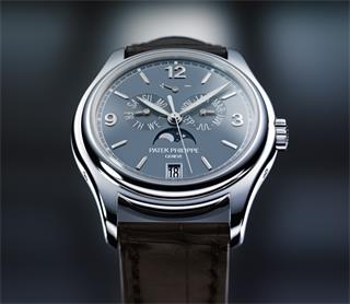 Patek Philippe Nautilus Moon Phase Stainless Steel/ Blue Date Dial