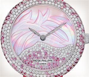 Patek Philippe Calatrava 33mm Grey Satin Diamond Ladies Watch