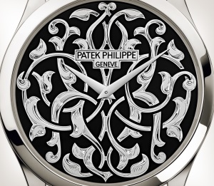 Patek Philippe Calatrava Engraved Black Dial Platinum 5088 100P 001