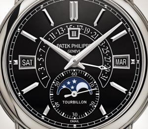 Patek Philippe 5170G-010 5170g Chronograph in White Gold - on Black Alligator Leather Strap with Black Dial