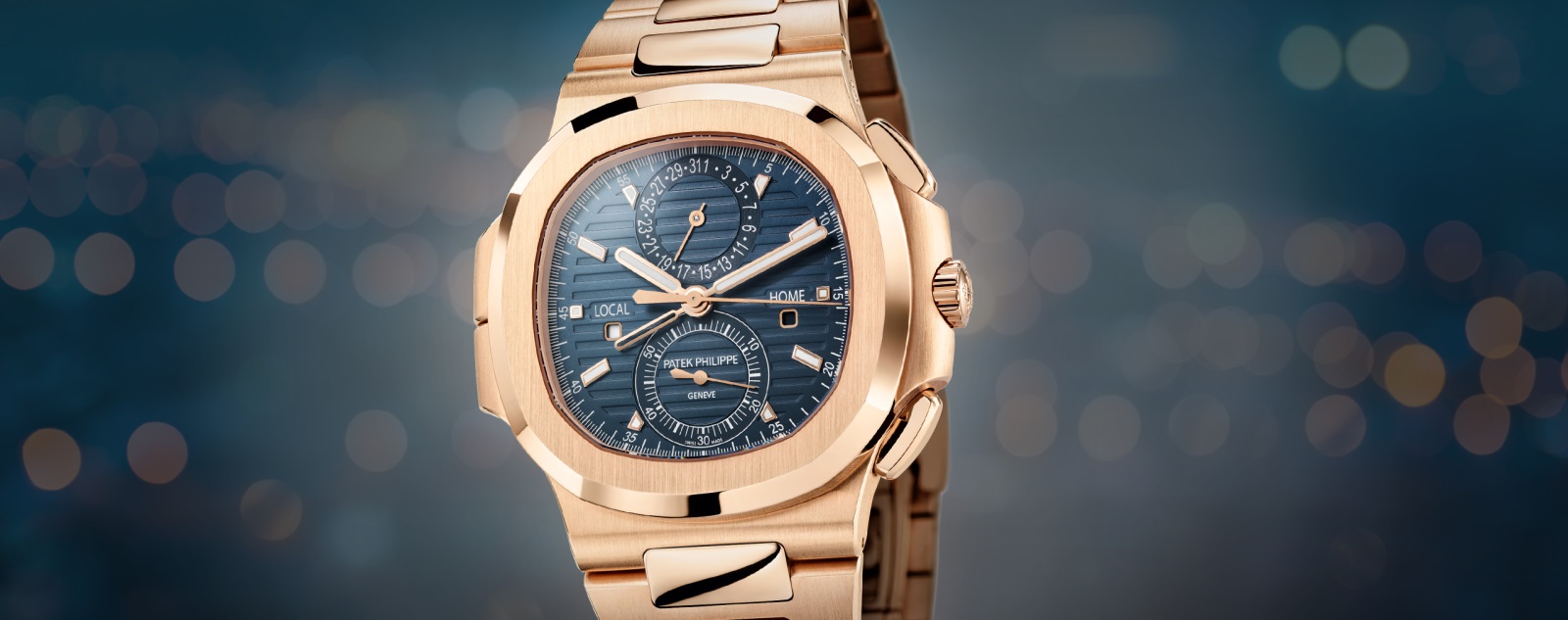 Patek Philippe Nautilus Annual Calendar Rose Gold Blue Dial Swiss Automatic  Watch) - FirstCart