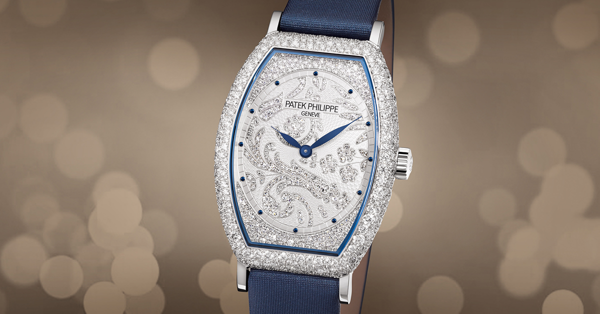 Patek Philippe 18K YG Watch w/Diamonds,Rubies